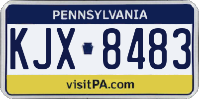 PA license plate KJX8483