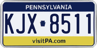 PA license plate KJX8511