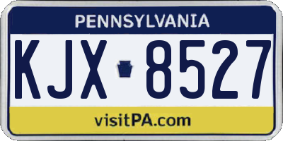 PA license plate KJX8527