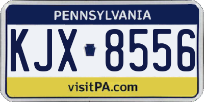 PA license plate KJX8556
