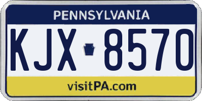 PA license plate KJX8570