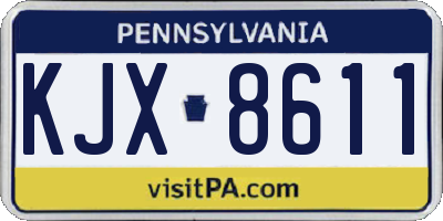 PA license plate KJX8611