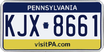 PA license plate KJX8661