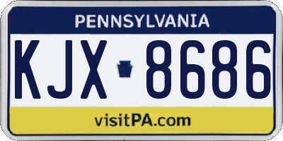 PA license plate KJX8686