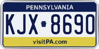 PA license plate KJX8690