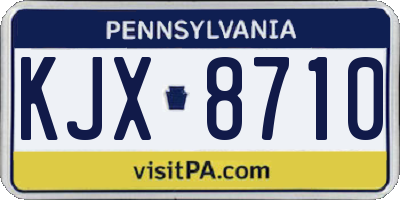 PA license plate KJX8710