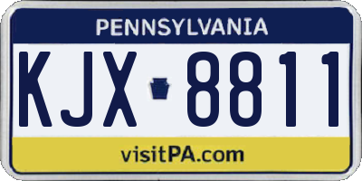 PA license plate KJX8811