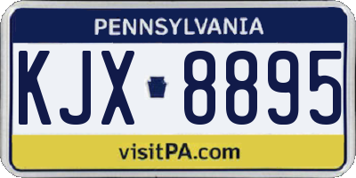 PA license plate KJX8895
