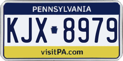 PA license plate KJX8979