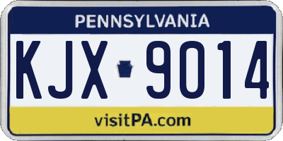 PA license plate KJX9014