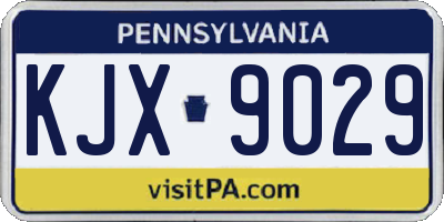 PA license plate KJX9029