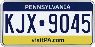 PA license plate KJX9045