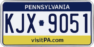 PA license plate KJX9051