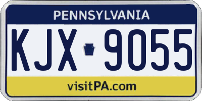 PA license plate KJX9055