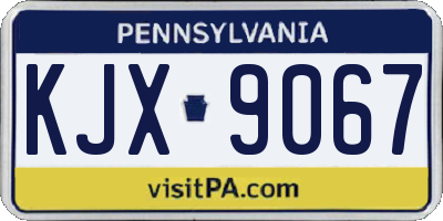 PA license plate KJX9067