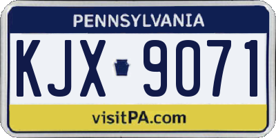 PA license plate KJX9071