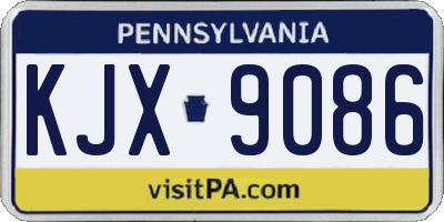 PA license plate KJX9086
