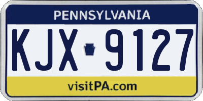 PA license plate KJX9127