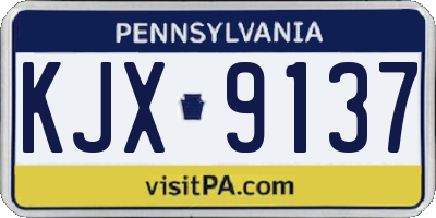 PA license plate KJX9137