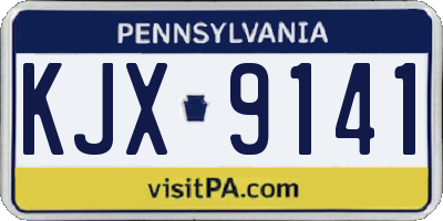 PA license plate KJX9141