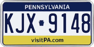 PA license plate KJX9148