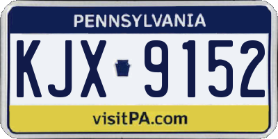 PA license plate KJX9152