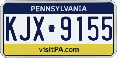PA license plate KJX9155
