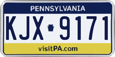 PA license plate KJX9171
