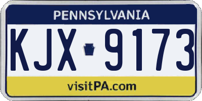 PA license plate KJX9173