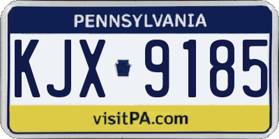 PA license plate KJX9185
