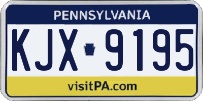 PA license plate KJX9195