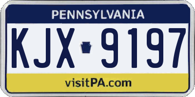 PA license plate KJX9197