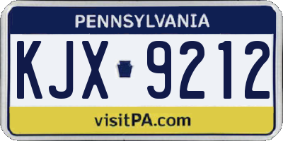 PA license plate KJX9212