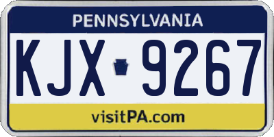 PA license plate KJX9267