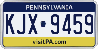 PA license plate KJX9459
