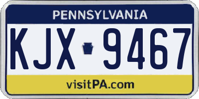 PA license plate KJX9467