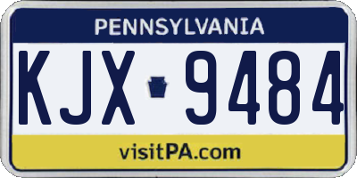 PA license plate KJX9484