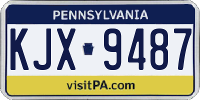 PA license plate KJX9487