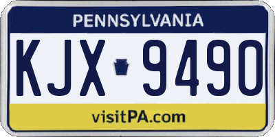 PA license plate KJX9490