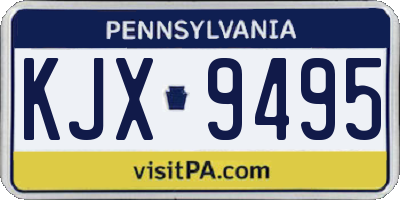 PA license plate KJX9495