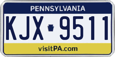 PA license plate KJX9511