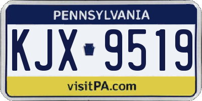 PA license plate KJX9519