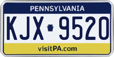PA license plate KJX9520