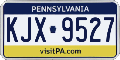 PA license plate KJX9527