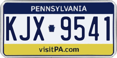 PA license plate KJX9541