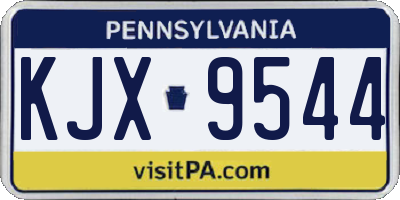 PA license plate KJX9544