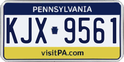 PA license plate KJX9561