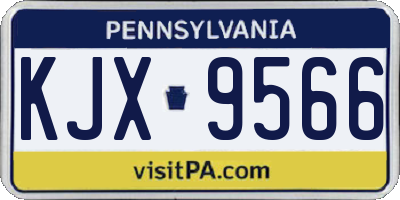 PA license plate KJX9566