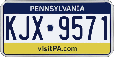 PA license plate KJX9571