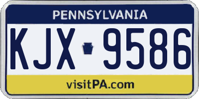 PA license plate KJX9586